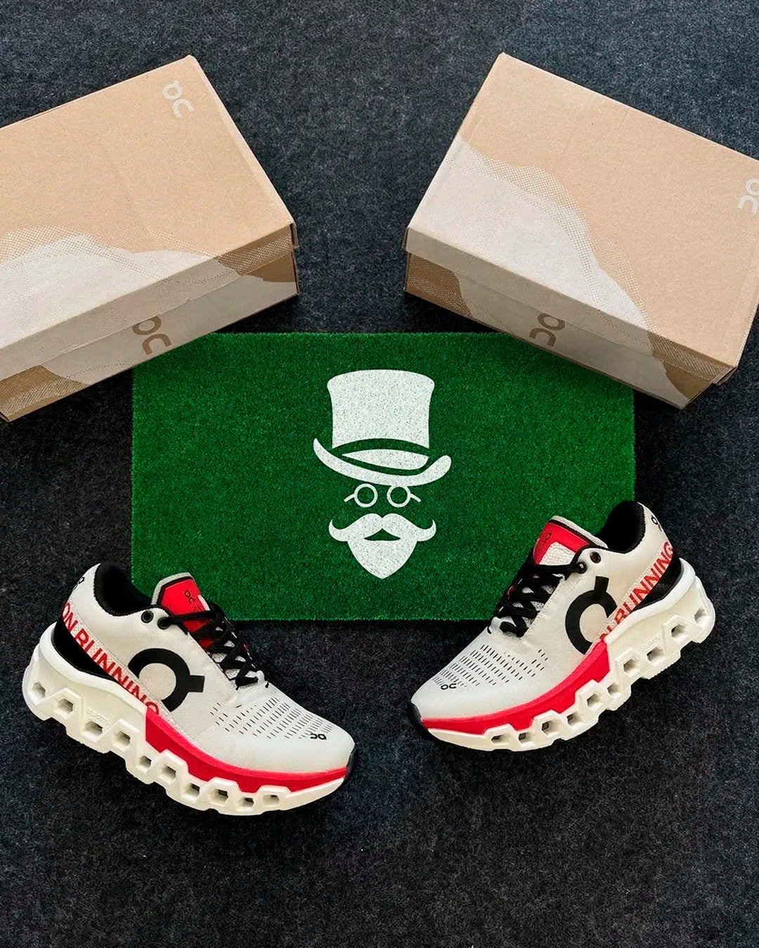 Tênis Masculino On Cloudmonster 2 Branco e Vermelho