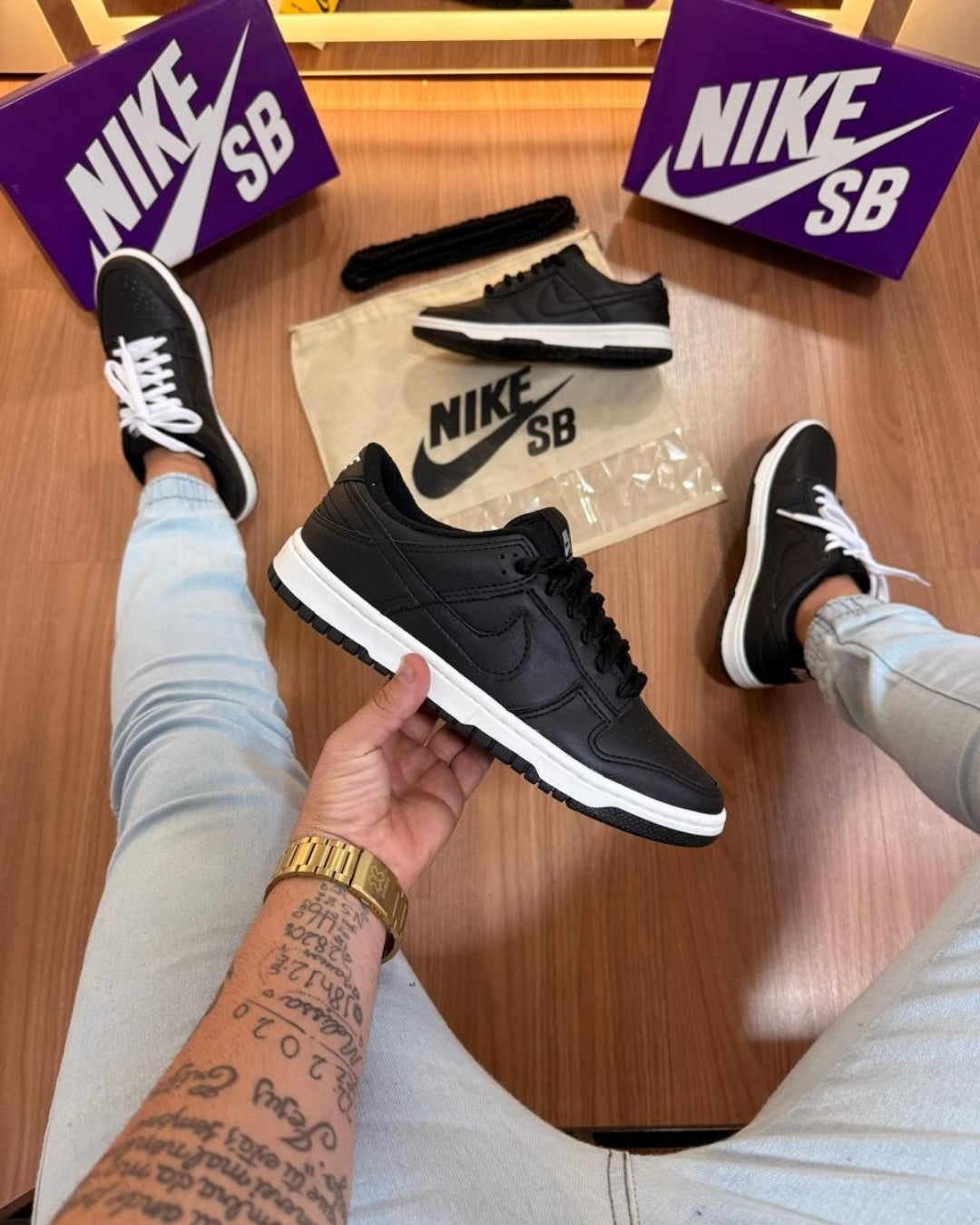 Tênis Nike Dunk Luxo Cadarço Grosso 100% Algodão + Brinde Especial