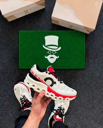 Tênis Masculino On Cloudmonster 2 Branco e Vermelho