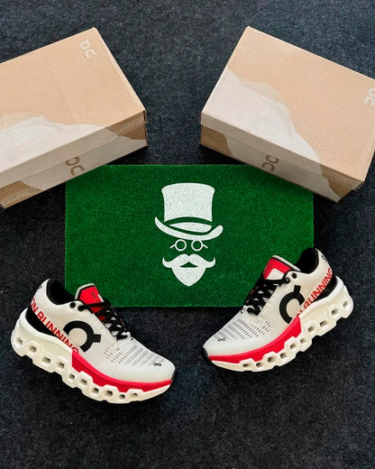 Tênis Masculino On Cloudmonster 2 Branco e Vermelho