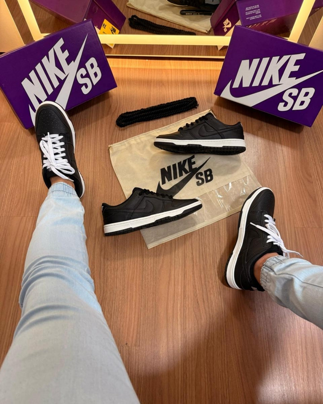 Tênis Nike Dunk Luxo Cadarço Grosso 100% Algodão + Brinde Especial