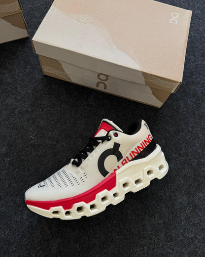 Tênis Masculino On Cloudmonster 2 Branco e Vermelho