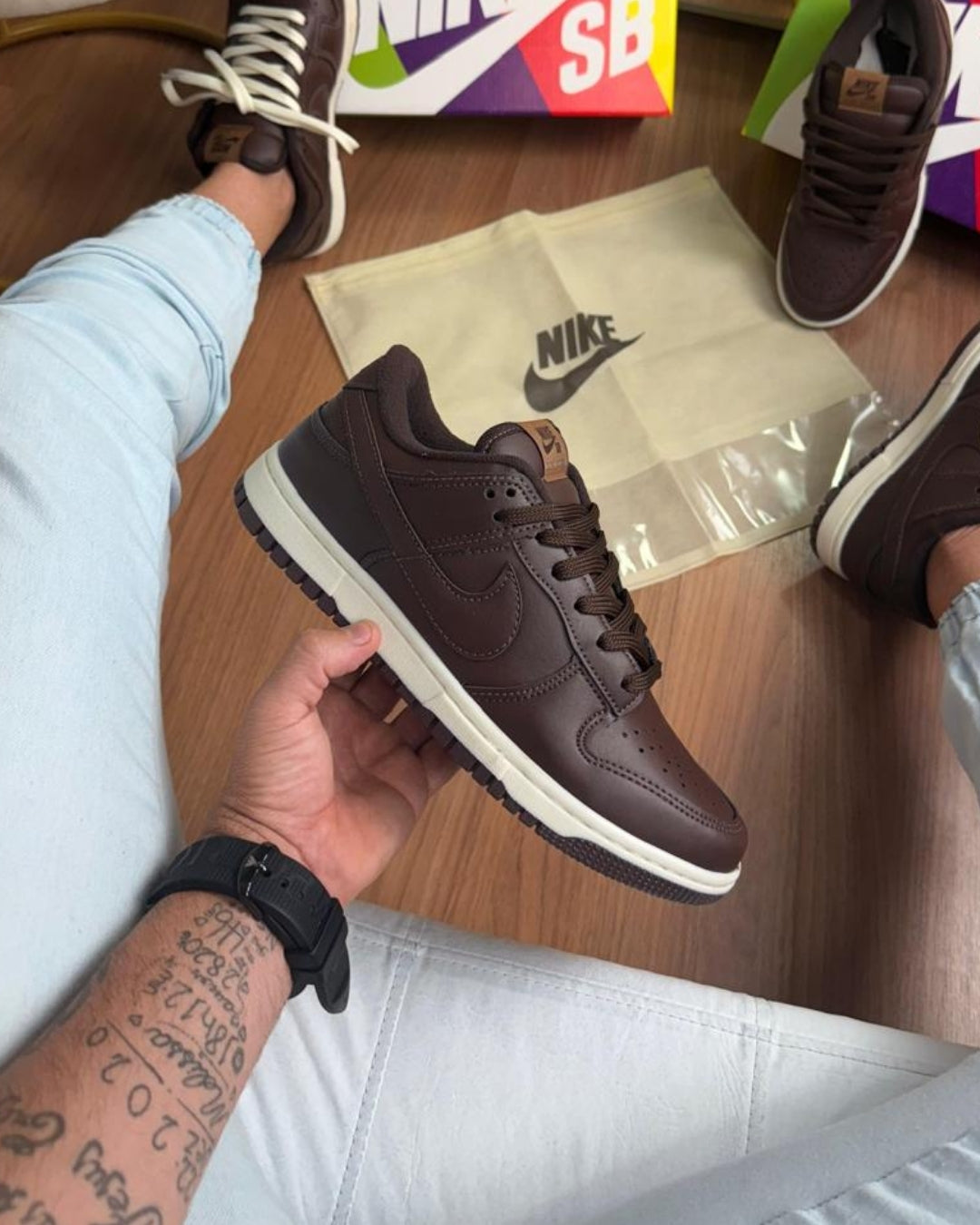 Tênis Nike Dunk Luxo Cadarço Grosso 100% Algodão + Brinde Especial