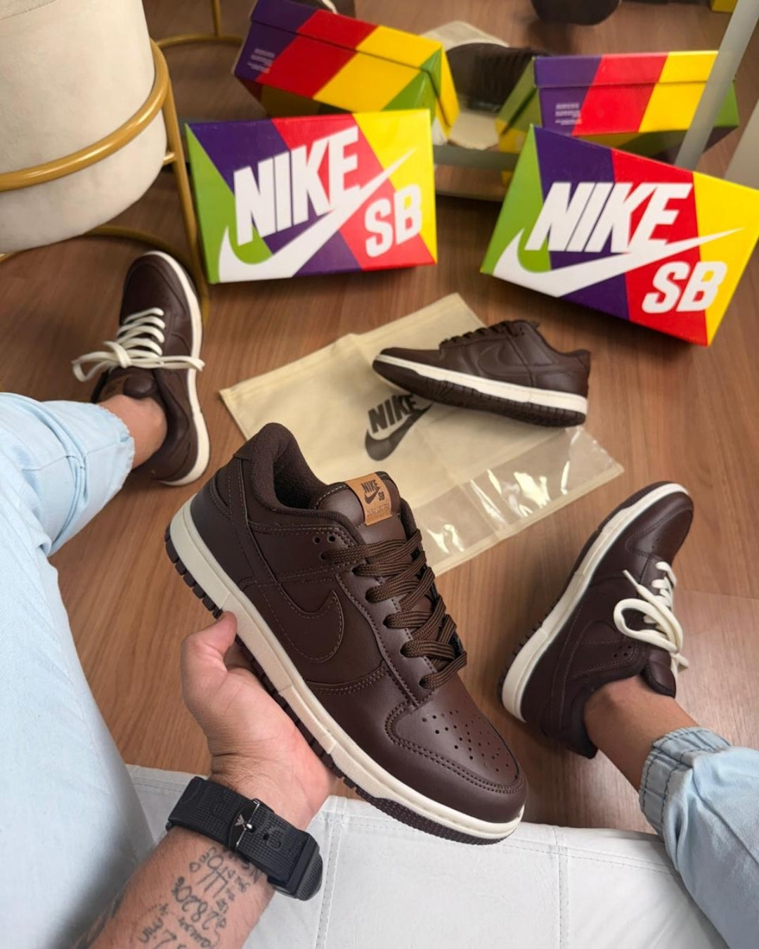 Tênis Nike Dunk Luxo Cadarço Grosso 100% Algodão + Brinde Especial