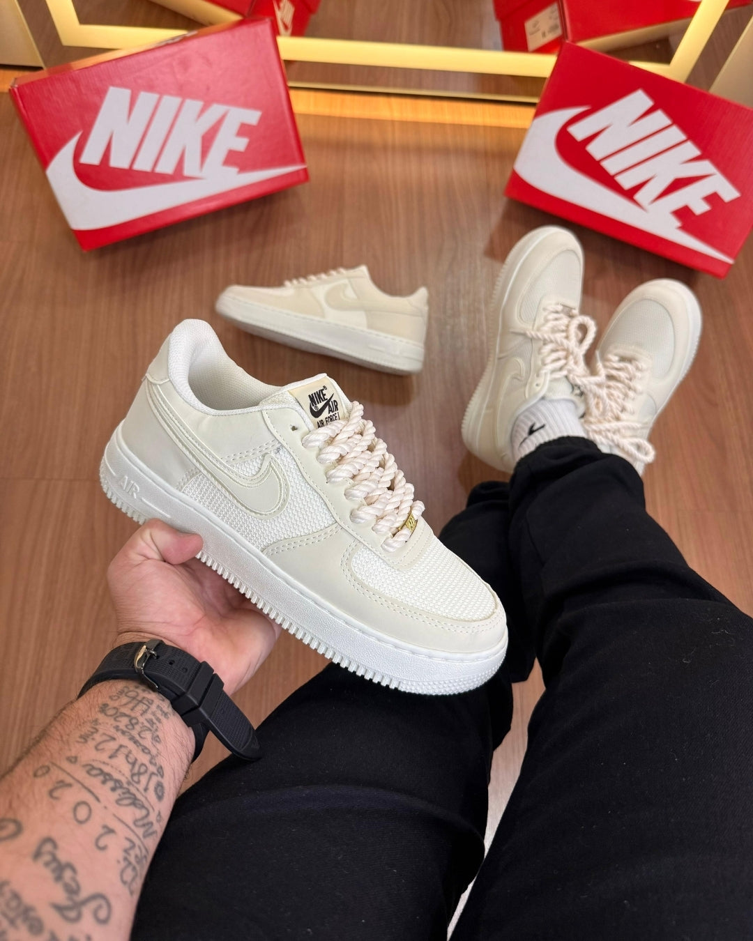 Tênis Air Force Linha Luxo + 2 Cadarços + Brinde Exclusivo